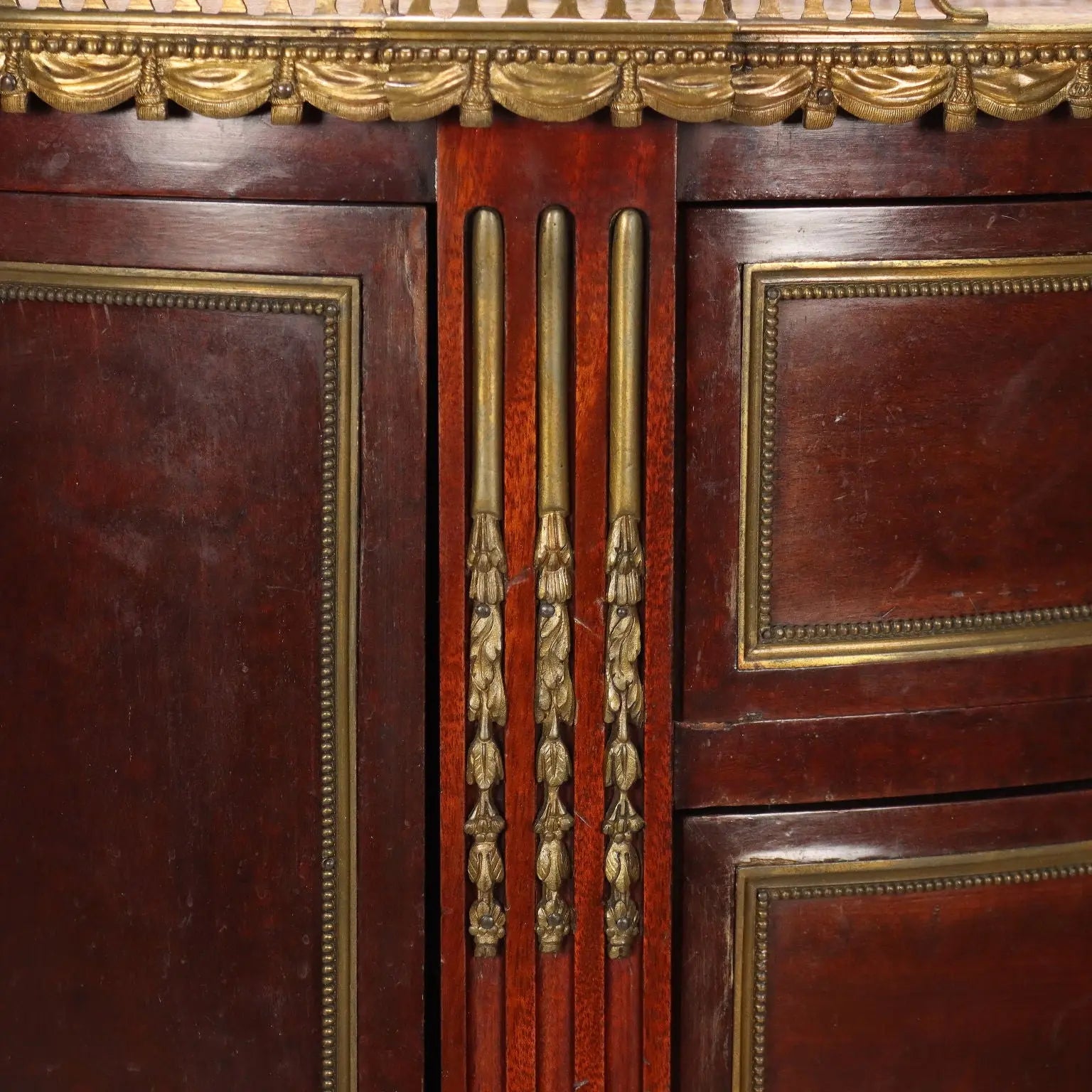 Demi Lune Mahogany and Bronze Sideboard 19th Century