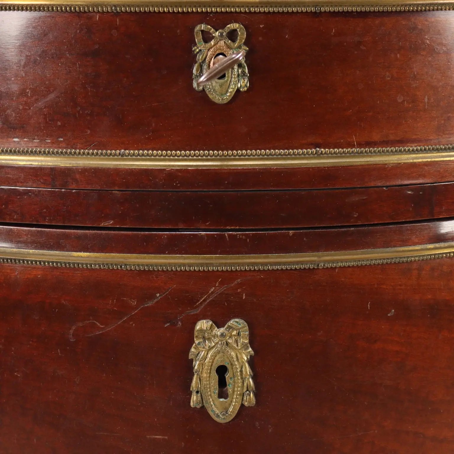 Demi Lune Mahogany and Bronze Sideboard 19th Century