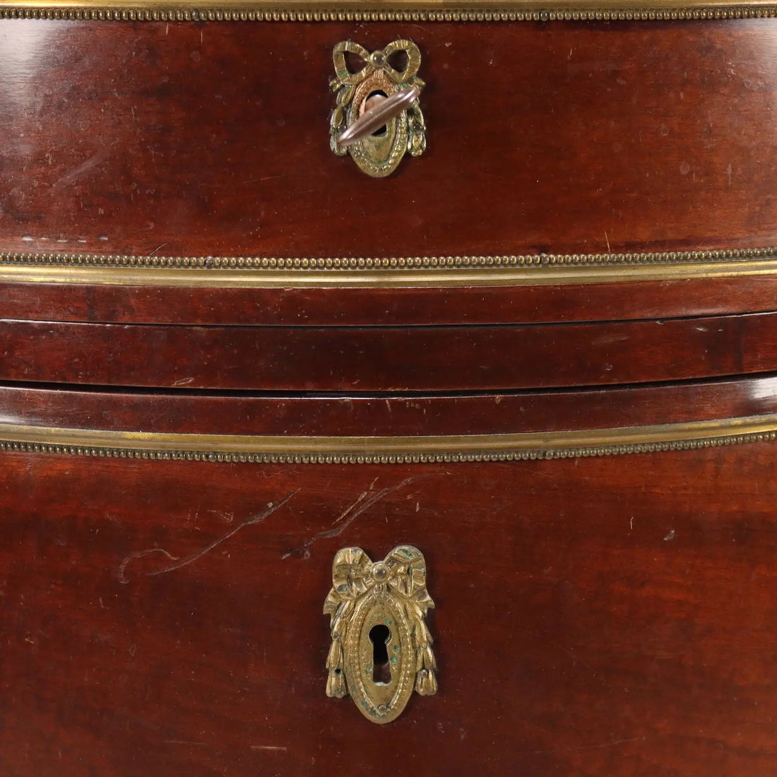Demi Lune Mahogany and Bronze Sideboard 19th Century