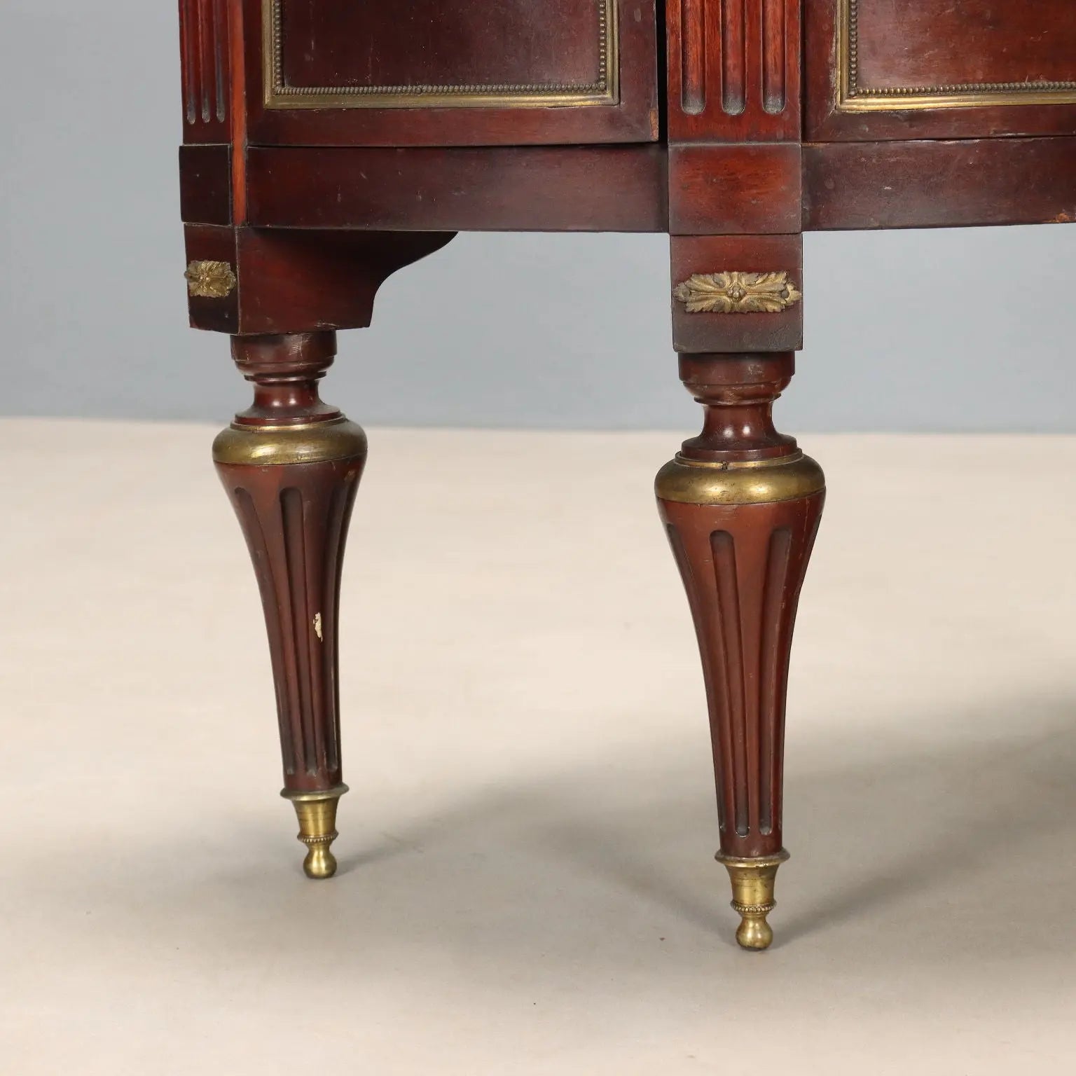 Demi Lune Mahogany and Bronze Sideboard 19th Century