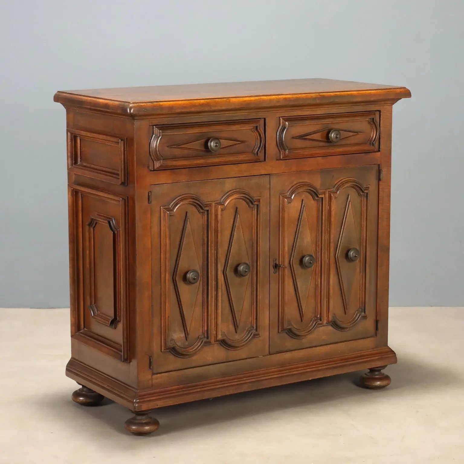 Baroque Walnut Sideboard - Italy, Mid 20th Century