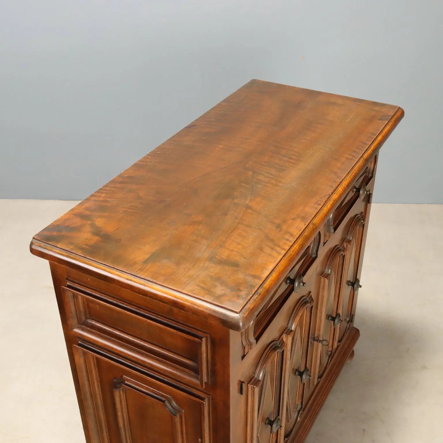 Baroque Walnut Sideboard - Italy, Mid 20th Century