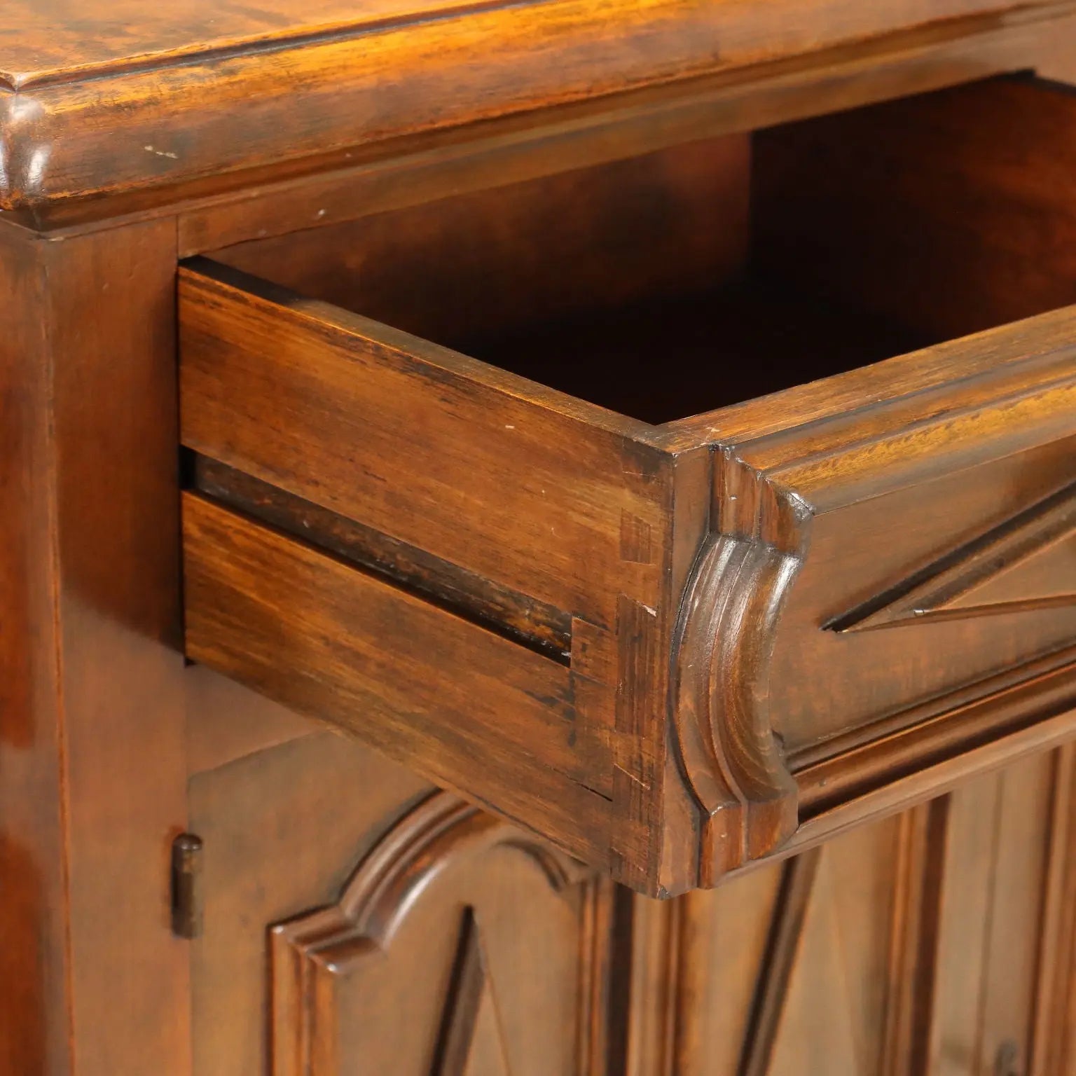 Baroque Walnut Sideboard - Italy, Mid 20th Century