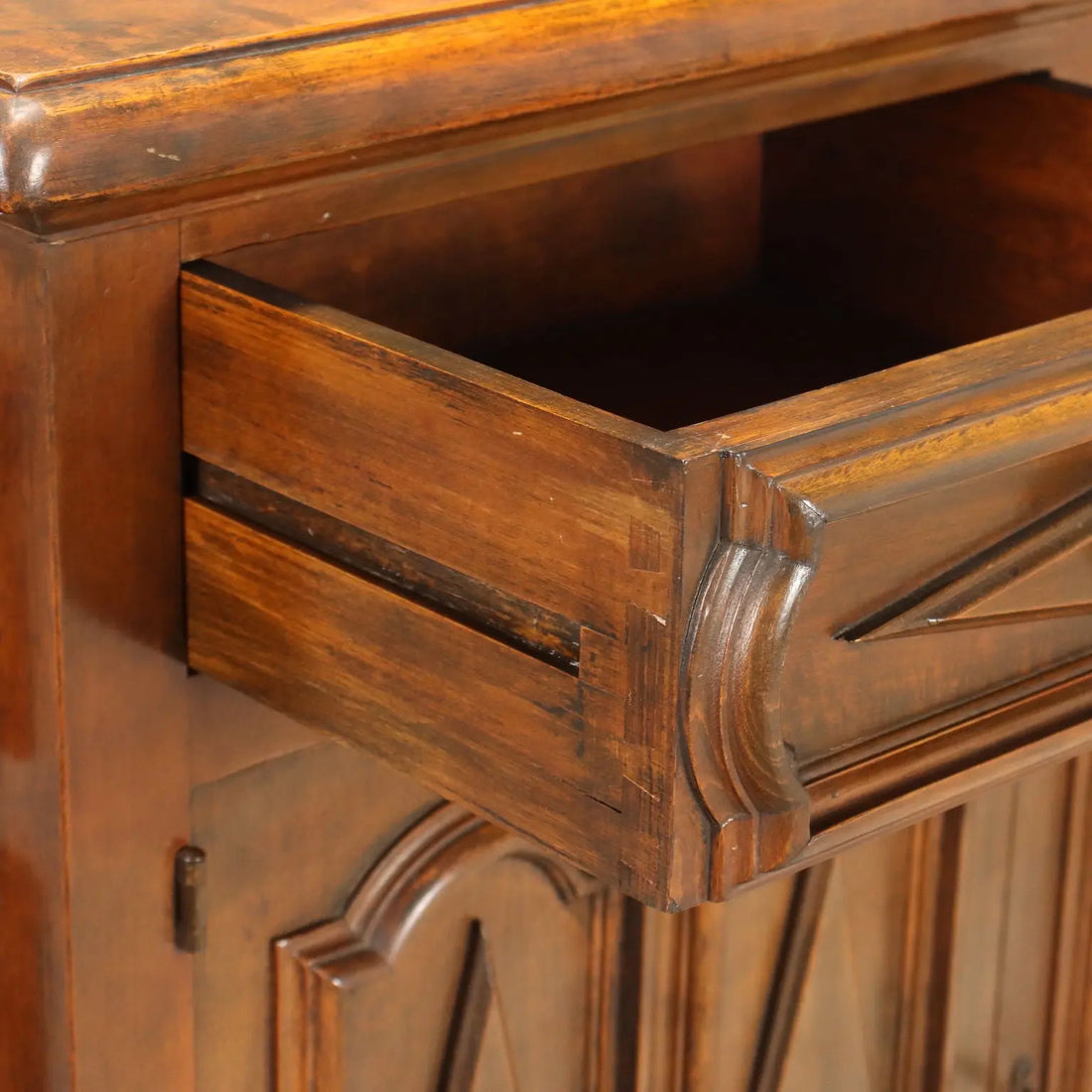 Baroque Walnut Sideboard - Italy, Mid 20th Century