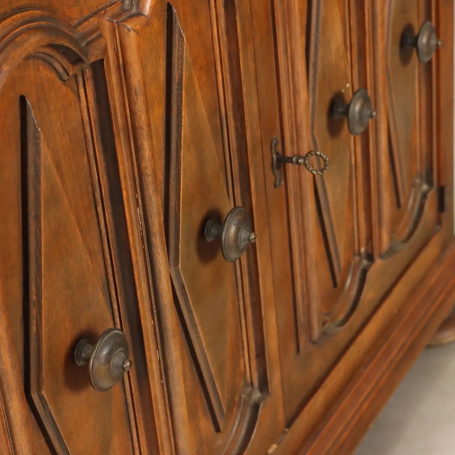 Baroque Walnut Sideboard - Italy, Mid 20th Century
