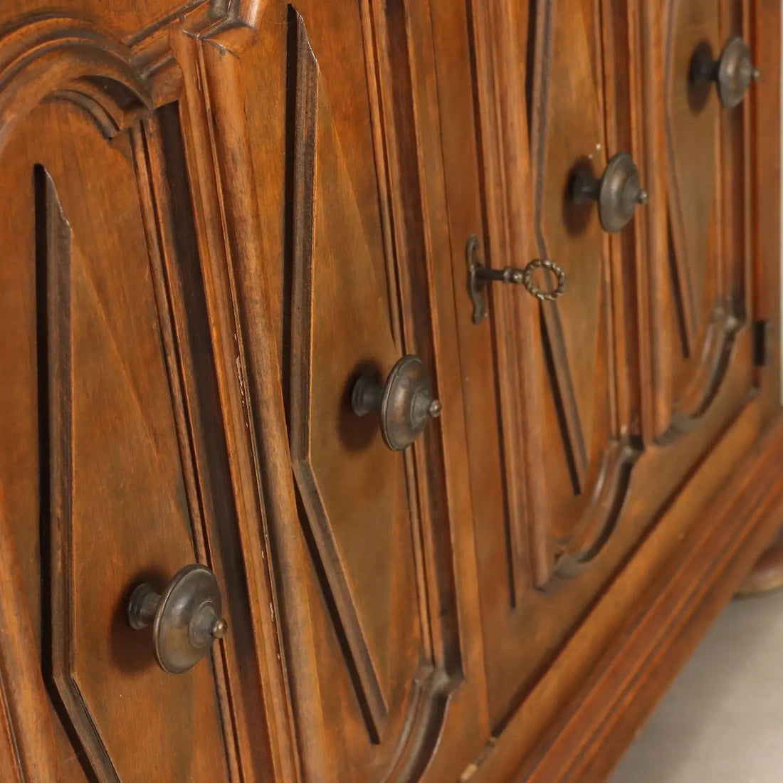 Baroque Walnut Sideboard - Italy, Mid 20th Century