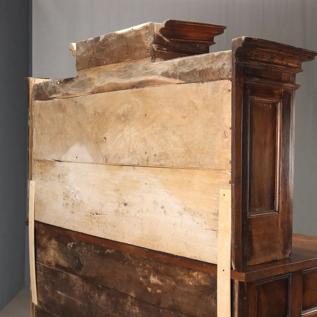 Antique Cupboard Silver Fir Poplar Walnut Italy XVIII Century