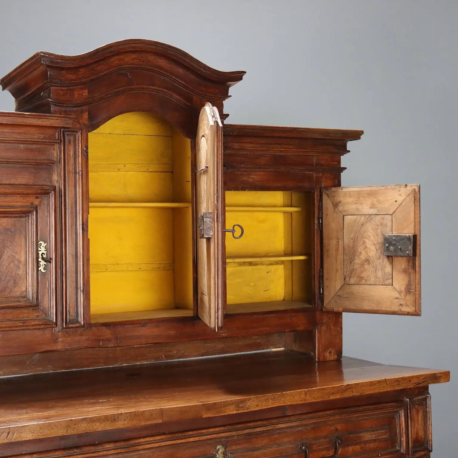 Antique Cupboard Silver Fir Poplar Walnut Italy XVIII Century