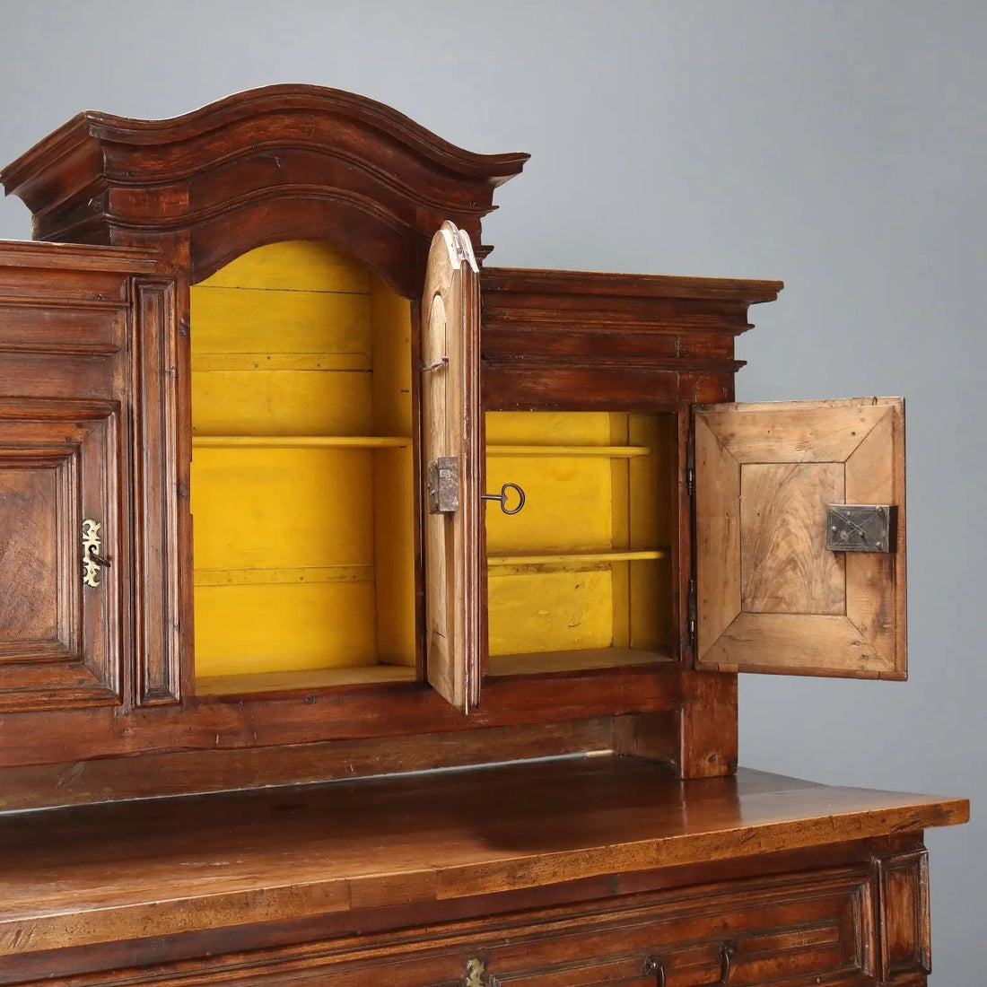 Antique Cupboard Silver Fir Poplar Walnut Italy XVIII Century