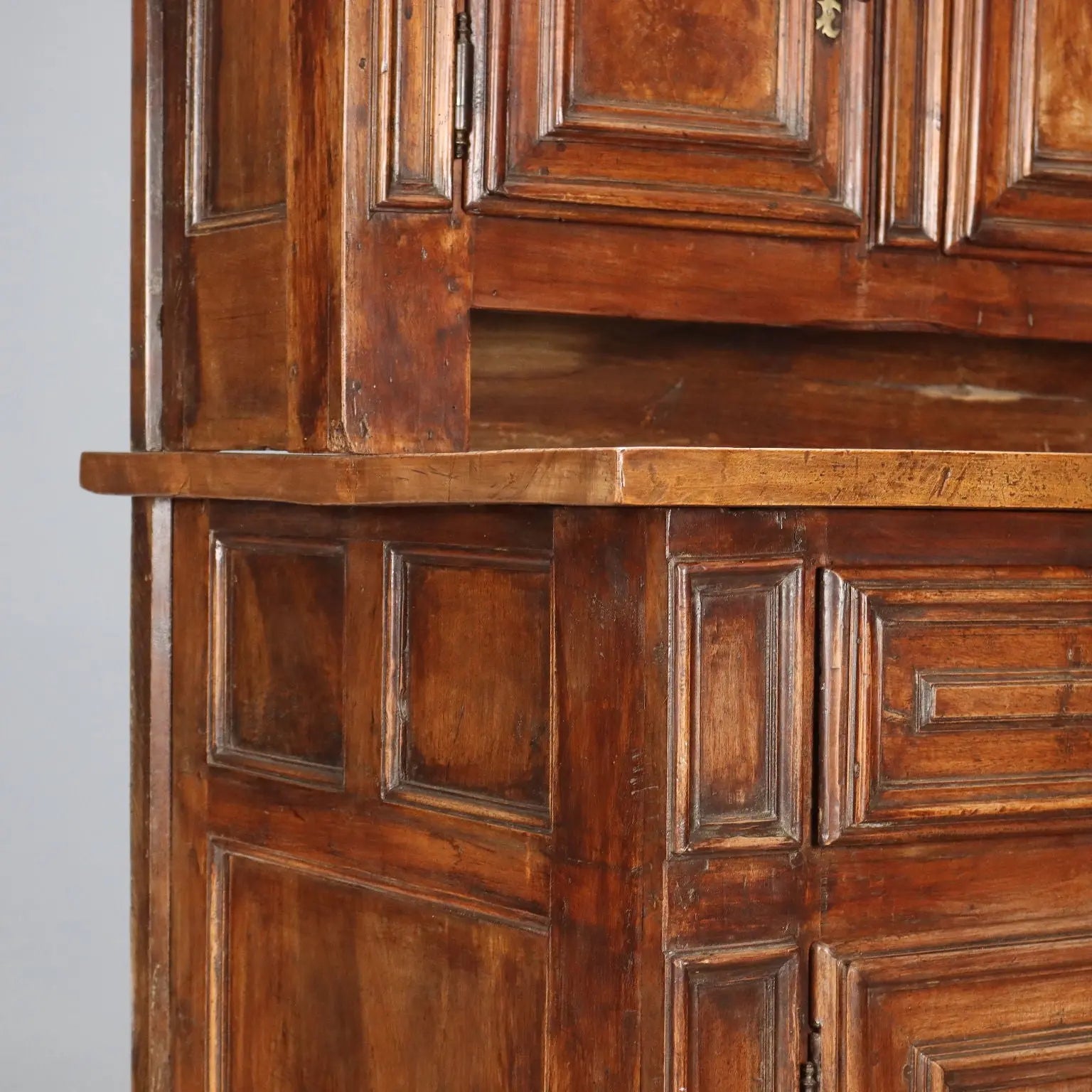 Antique Cupboard Silver Fir Poplar Walnut Italy XVIII Century