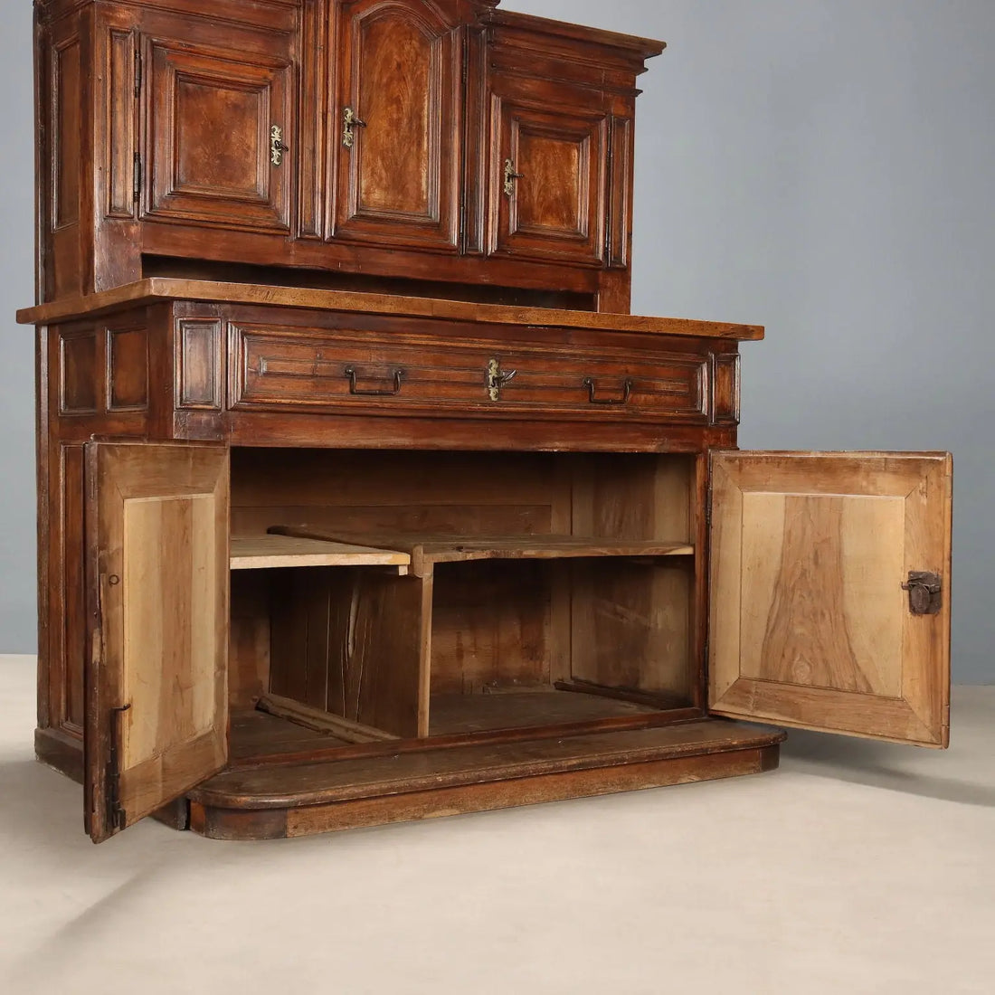Antique Cupboard Silver Fir Poplar Walnut Italy XVIII Century