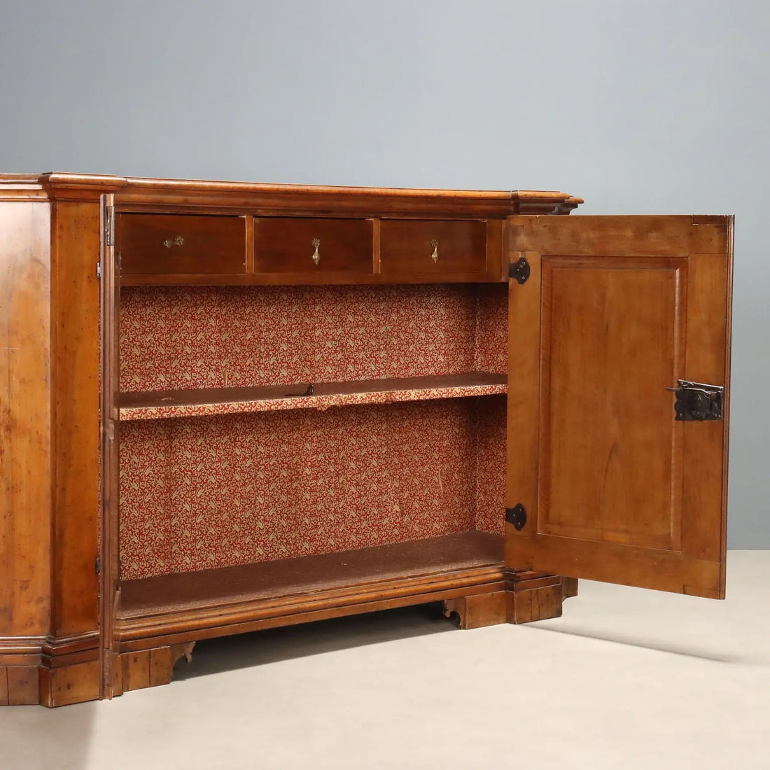 Antique Baroque Cupboard Walnut Italy XVIII Century