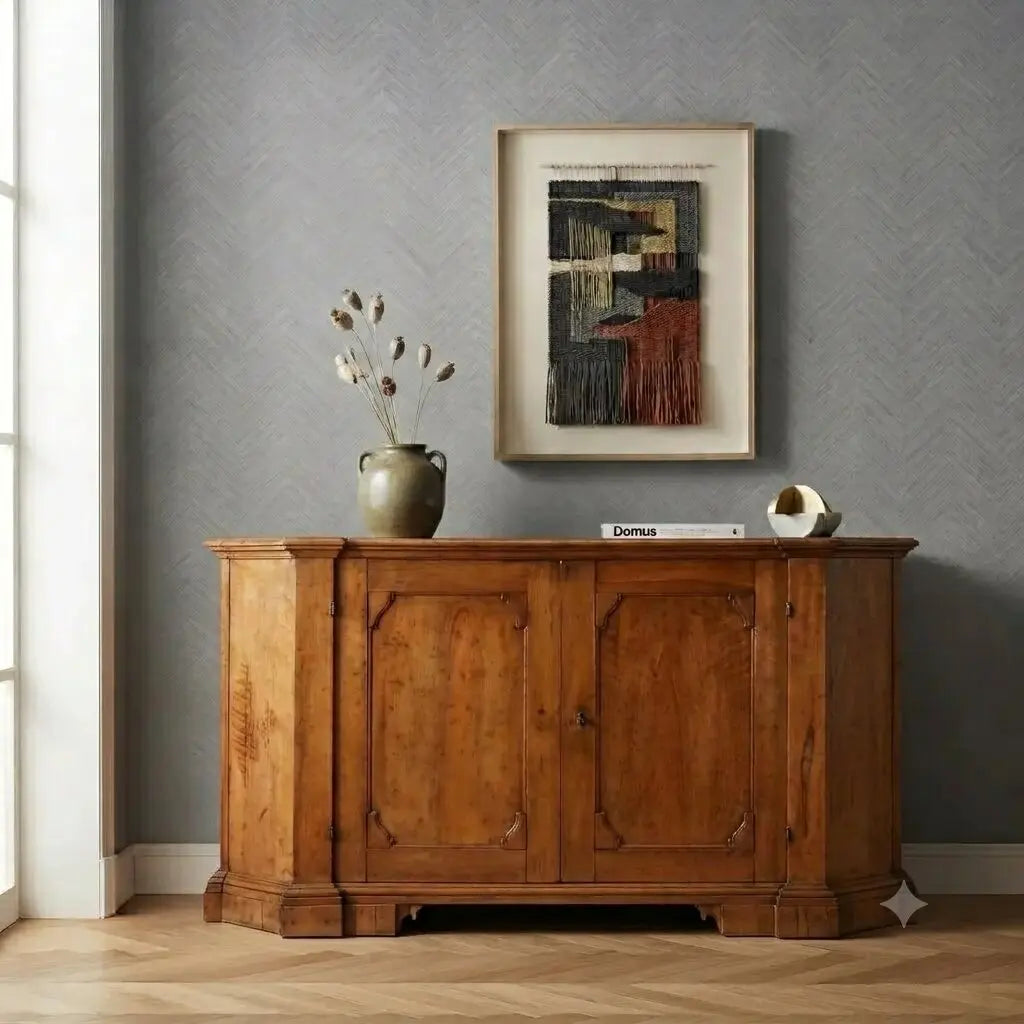 Antique Baroque Cupboard Walnut Italy XVIII Century