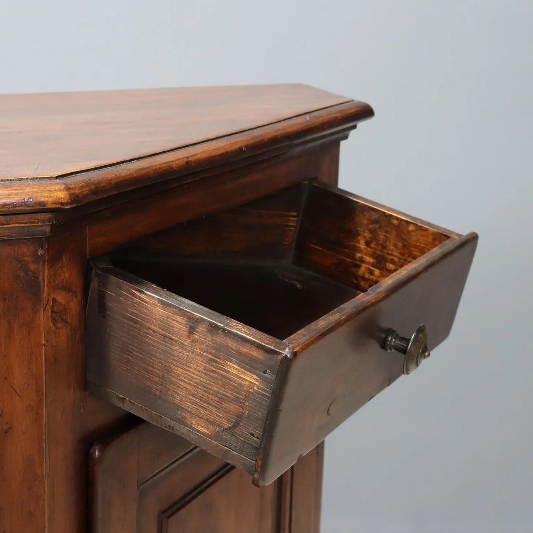 Antique Cupboard Walnut Painted Beech Italy XX Century