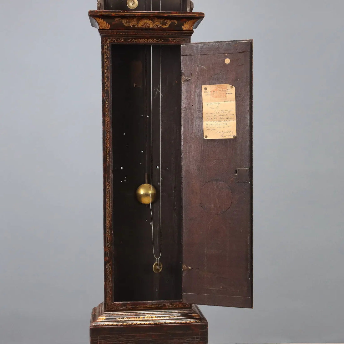 Antique Pendulum Clock Francis Robinson Oak XVIII Century