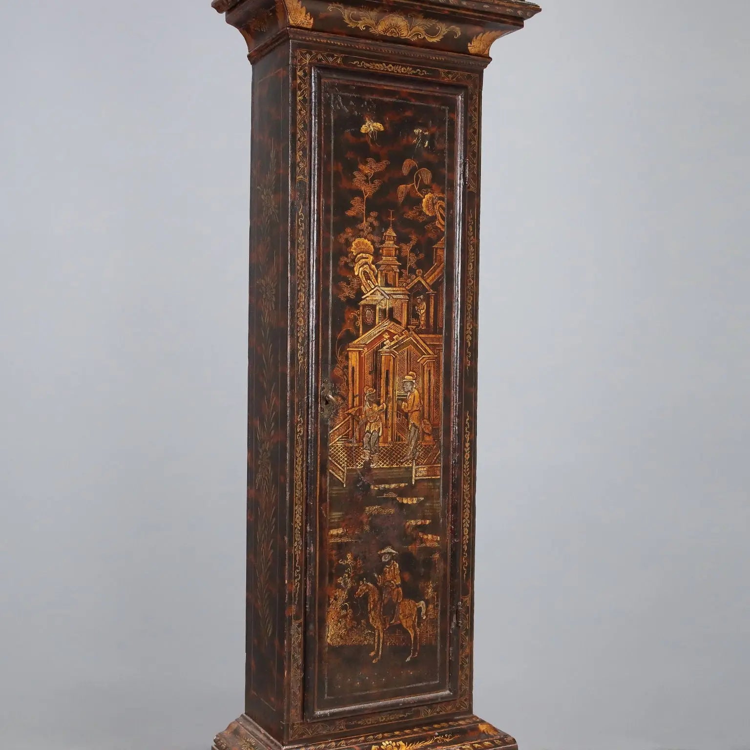 Antique Pendulum Clock Francis Robinson Oak XVIII Century