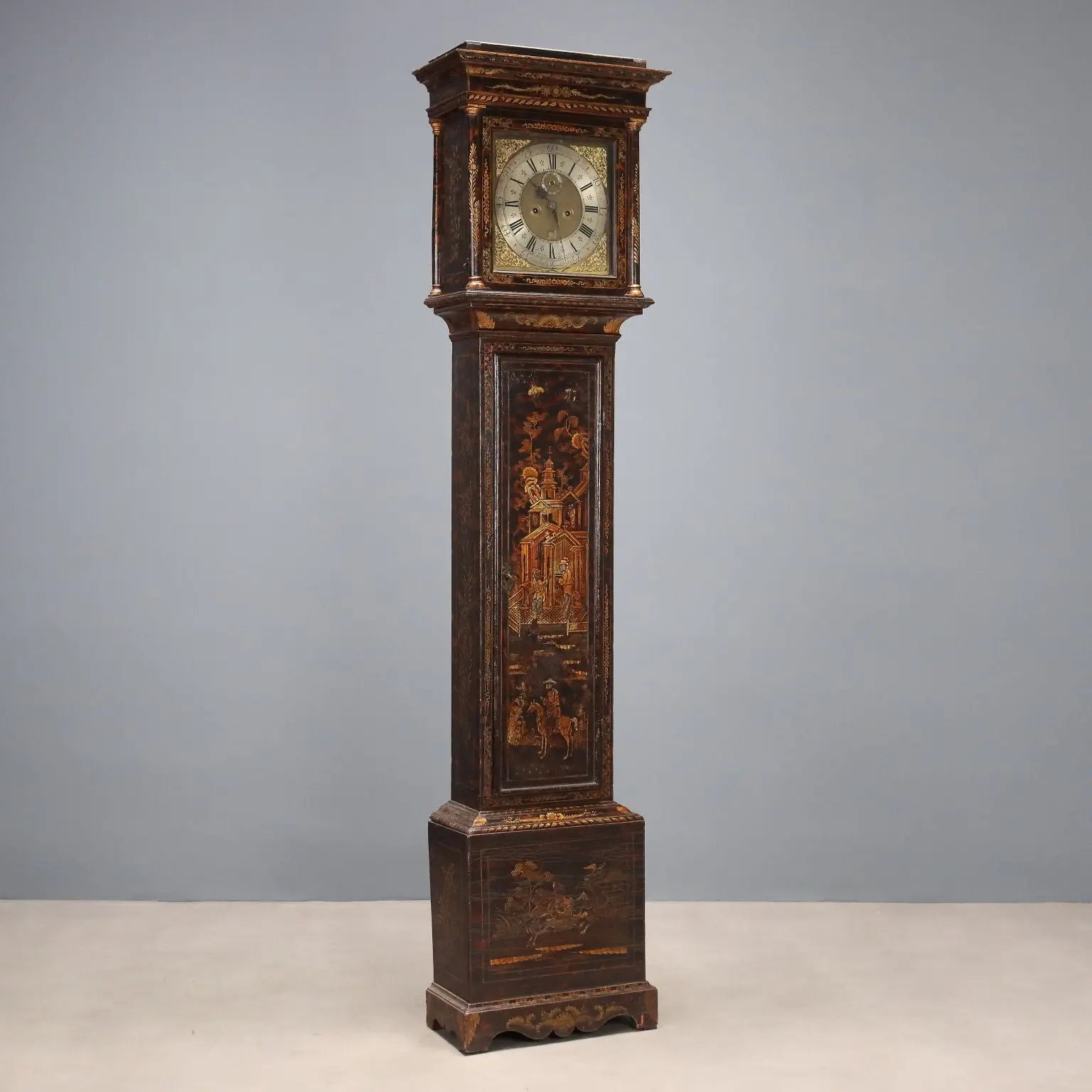 Antique Pendulum Clock Francis Robinson Oak XVIII Century