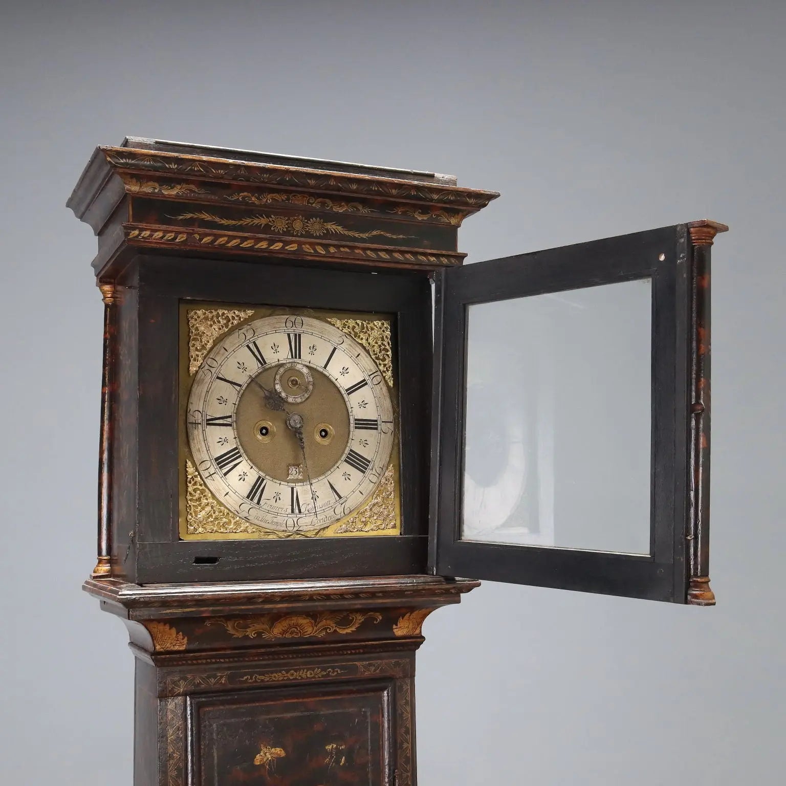 Antique Pendulum Clock Francis Robinson Oak XVIII Century