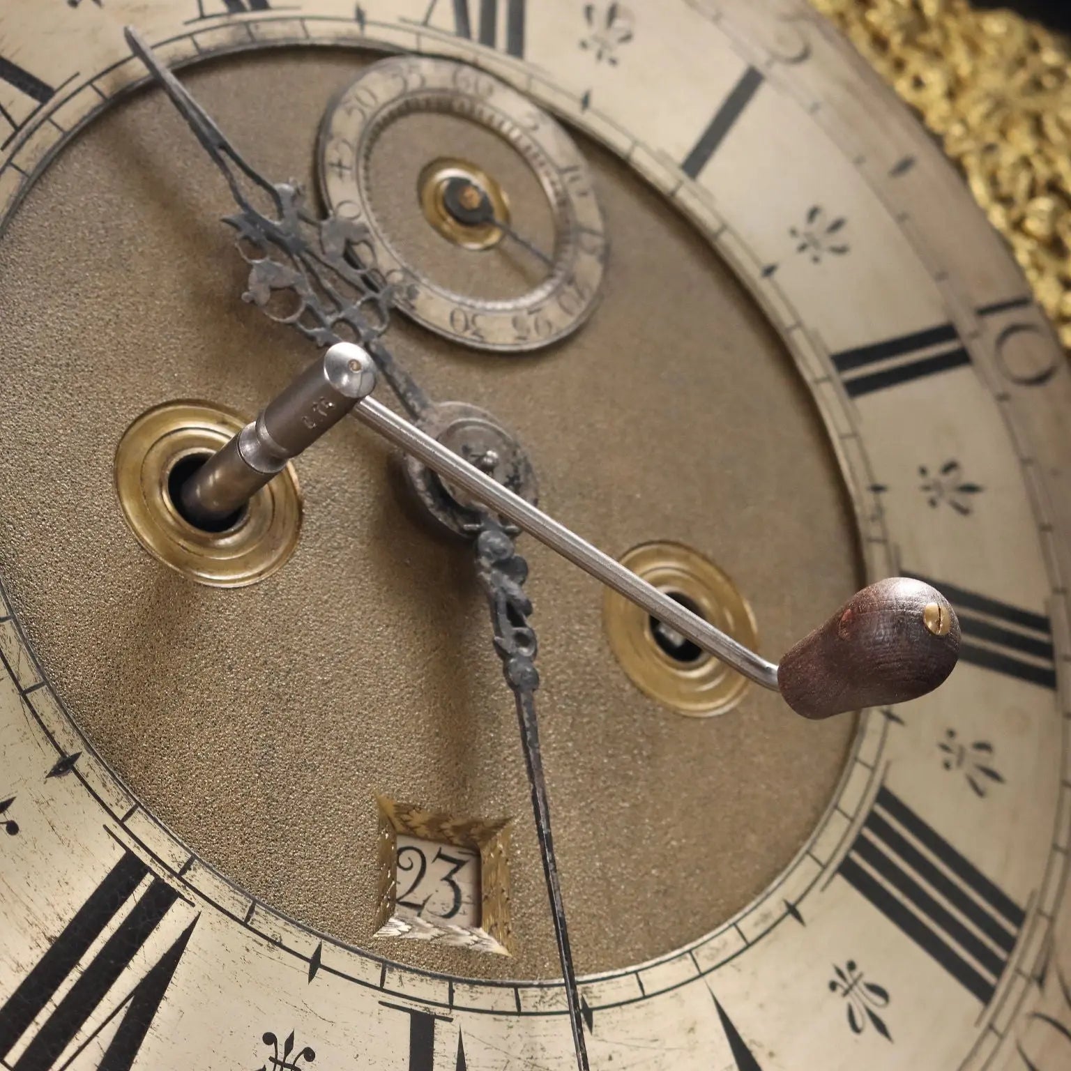 Antique Pendulum Clock Francis Robinson Oak XVIII Century