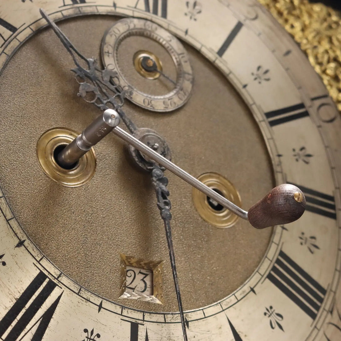 Antique Pendulum Clock Francis Robinson Oak XVIII Century