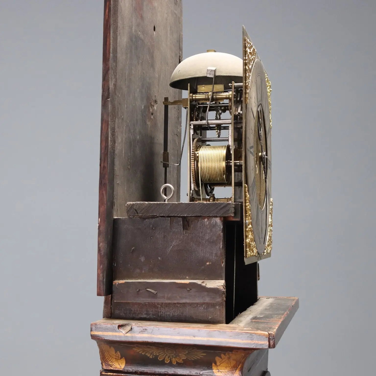 Antique Pendulum Clock Francis Robinson Oak XVIII Century