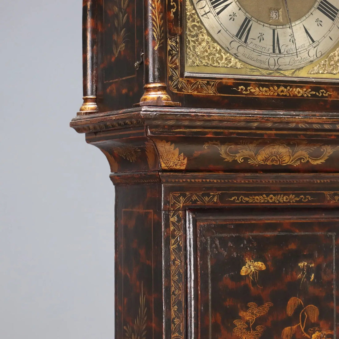 Antique Pendulum Clock Francis Robinson Oak XVIII Century