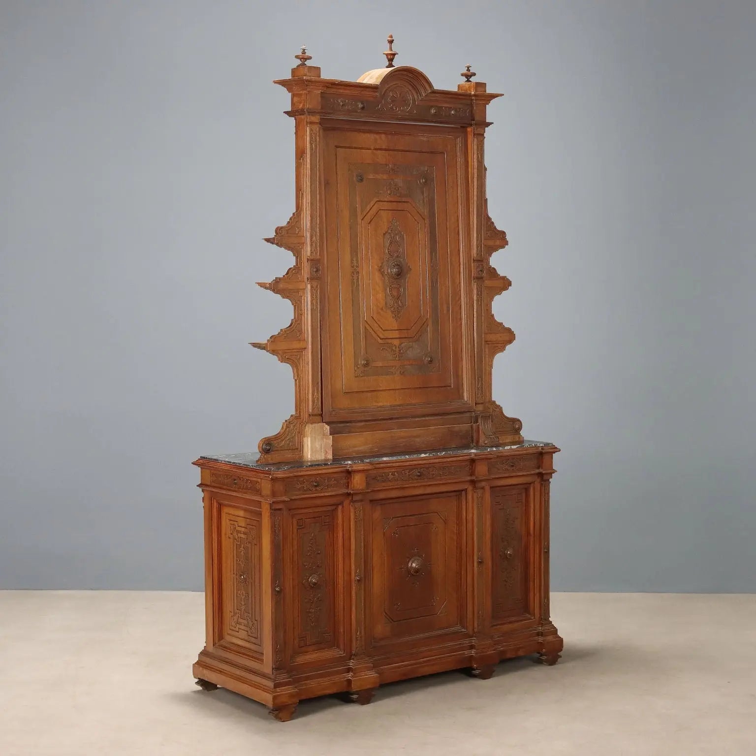 Antique Dressing Table Walnut Marble 3 Drawers XIX Century - Lombardy, Late XIX Century | Antiques | Cupboards