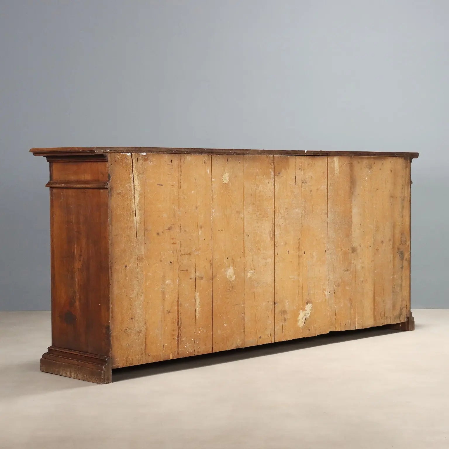 Antique Baroque Cupboard Walnut Drawers XIX Century