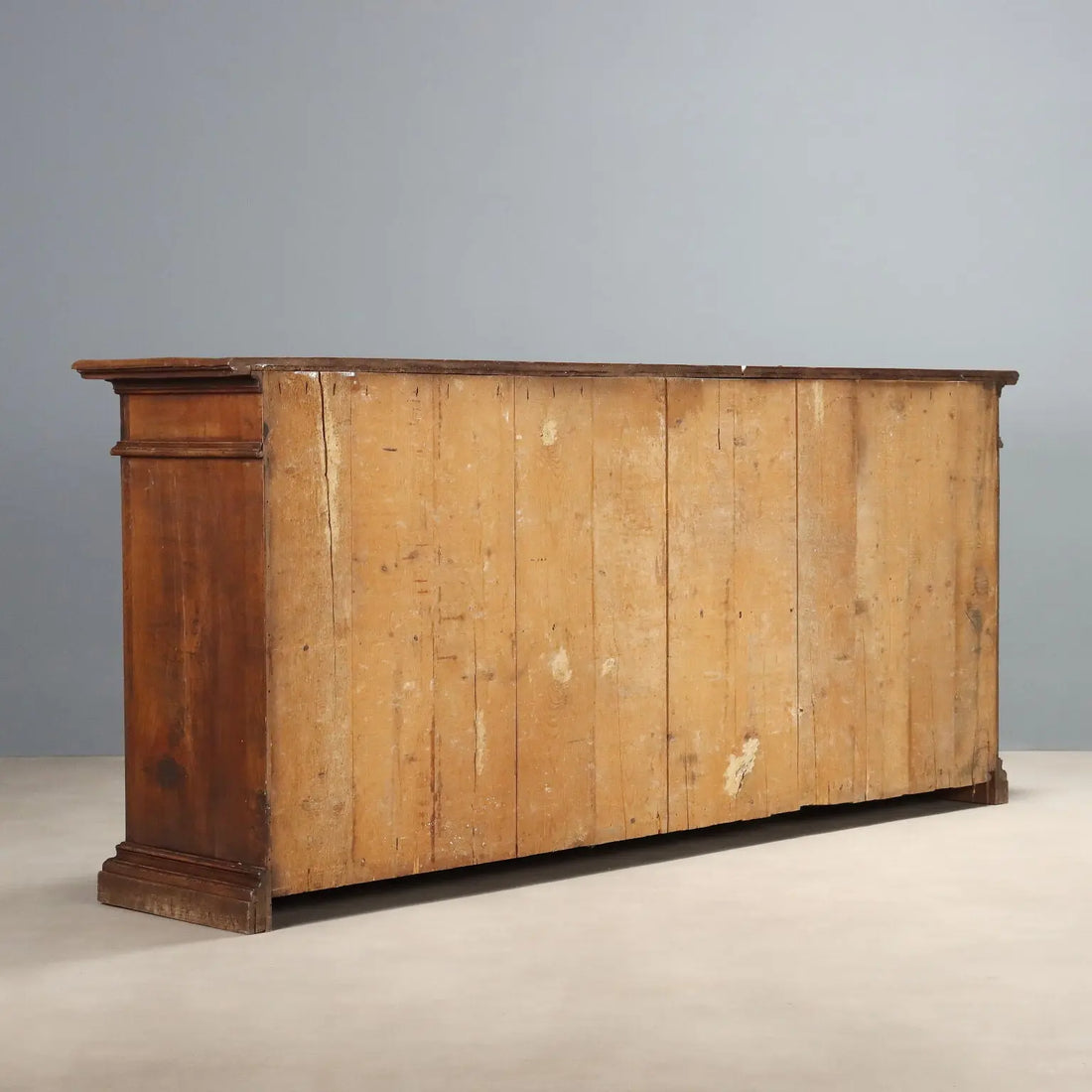 Antique Baroque Cupboard Walnut Drawers XIX Century