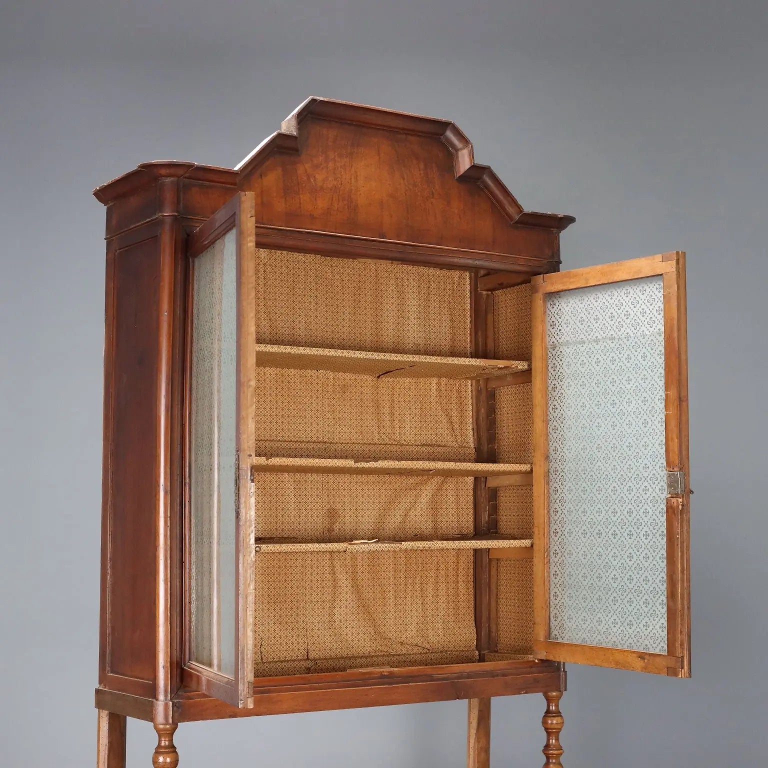 Antique Cupboard Umbertino Walnut Italy XIX Century