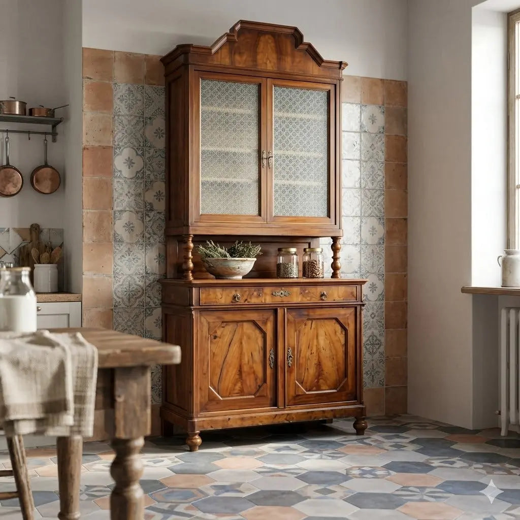 Antique Cupboard Umbertino Walnut Italy XIX Century