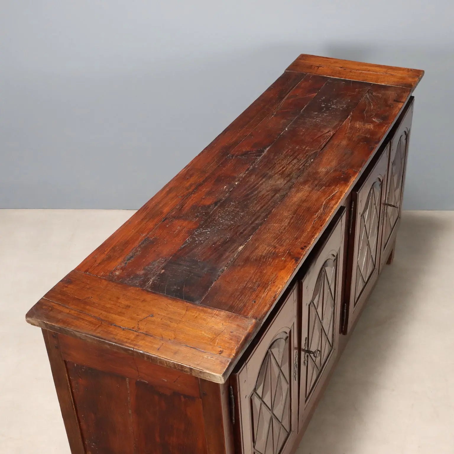 Antique Cupboard Various Wood Essences Italy XVIII Century
