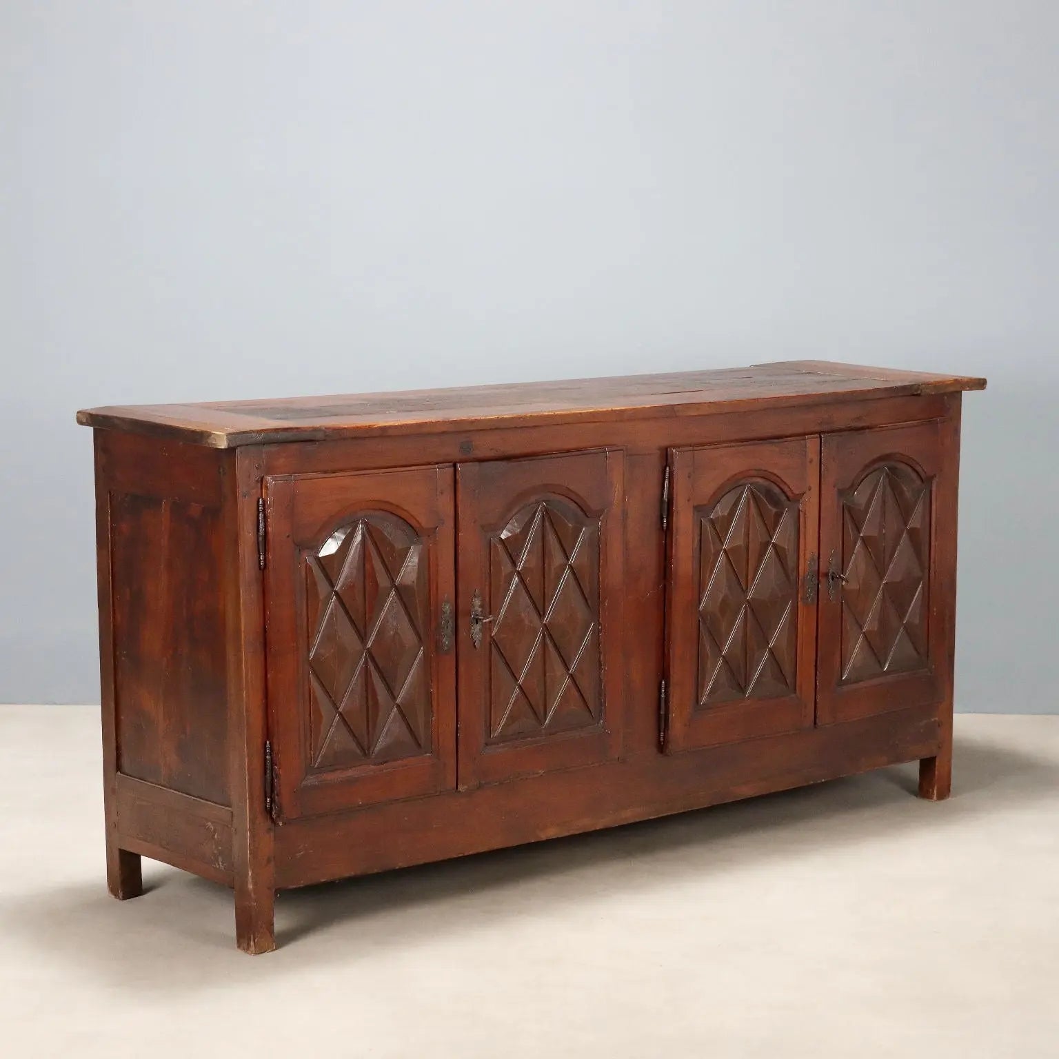 Antique Cupboard Various Wood Essences Italy XVIII Century