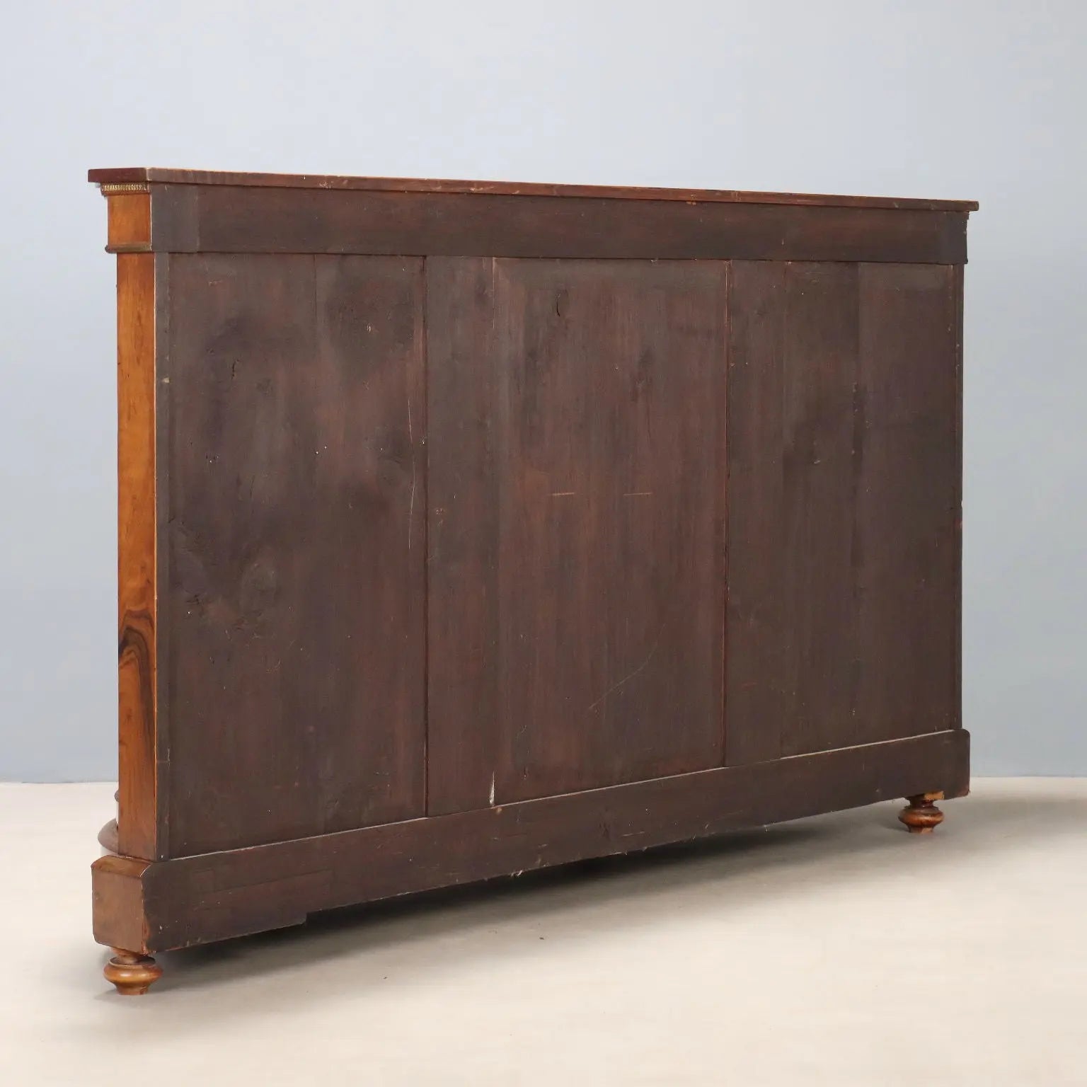 Antique Cupboard Walnut Burl Various Woods France XIX Century