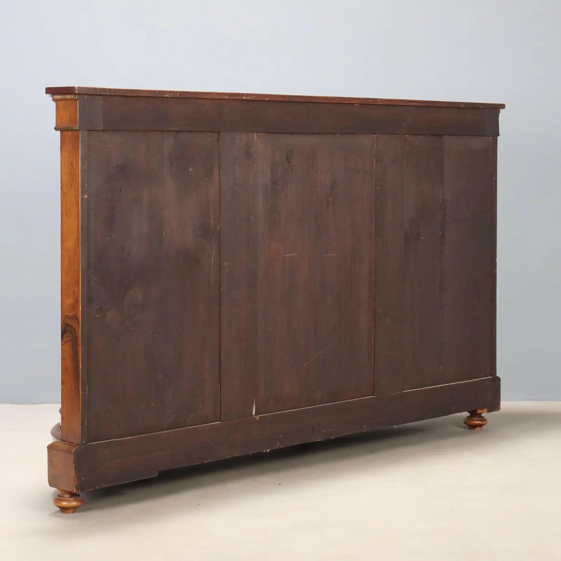 Antique Cupboard Walnut Burl Various Woods France XIX Century