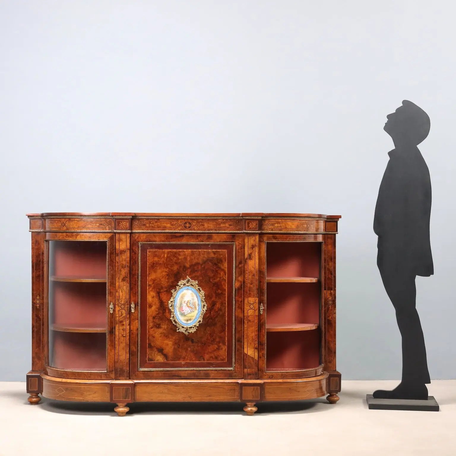 Antique Cupboard Walnut Burl Various Woods France XIX Century