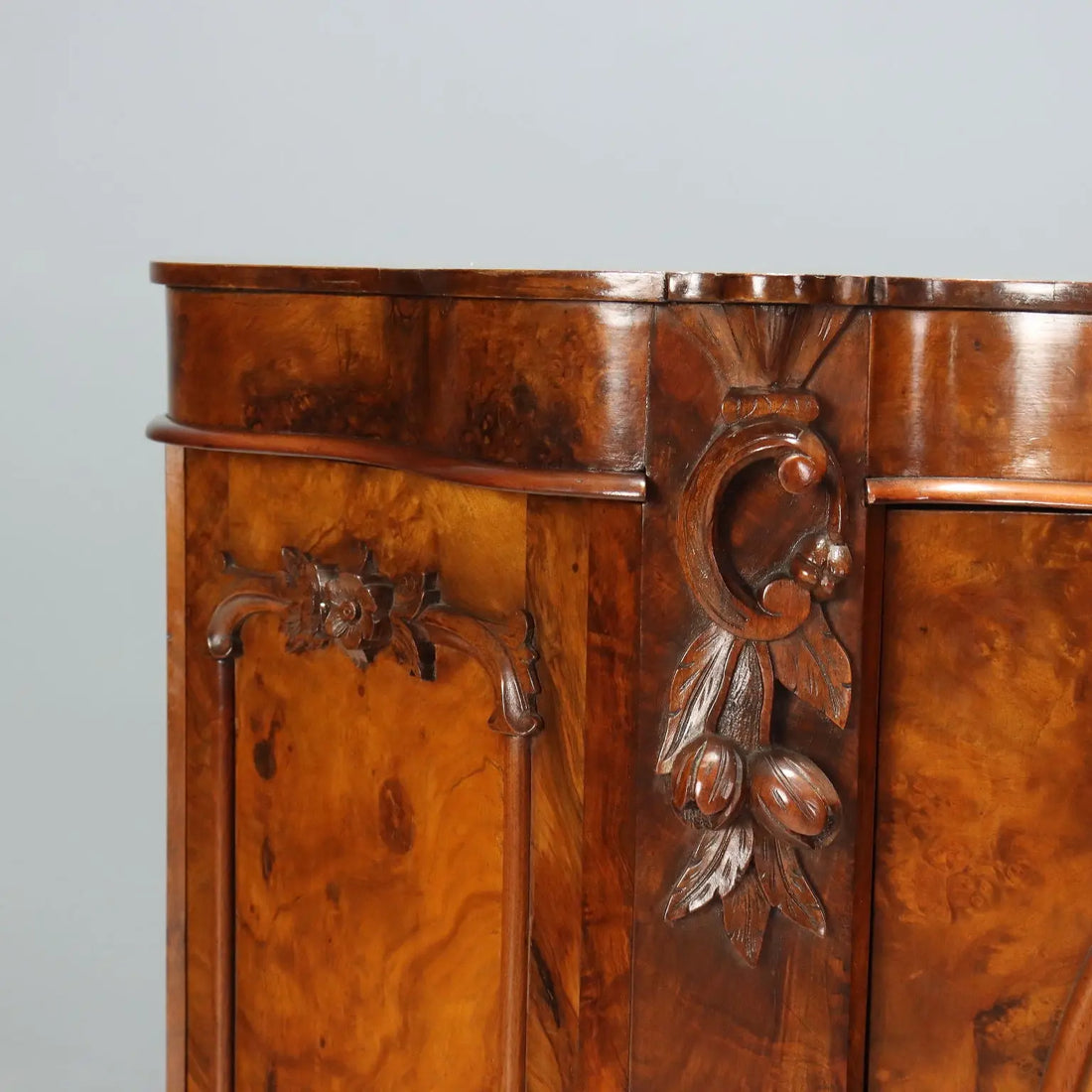 Antique Cupboard Louis Philippe Carved Walnut XIX Century