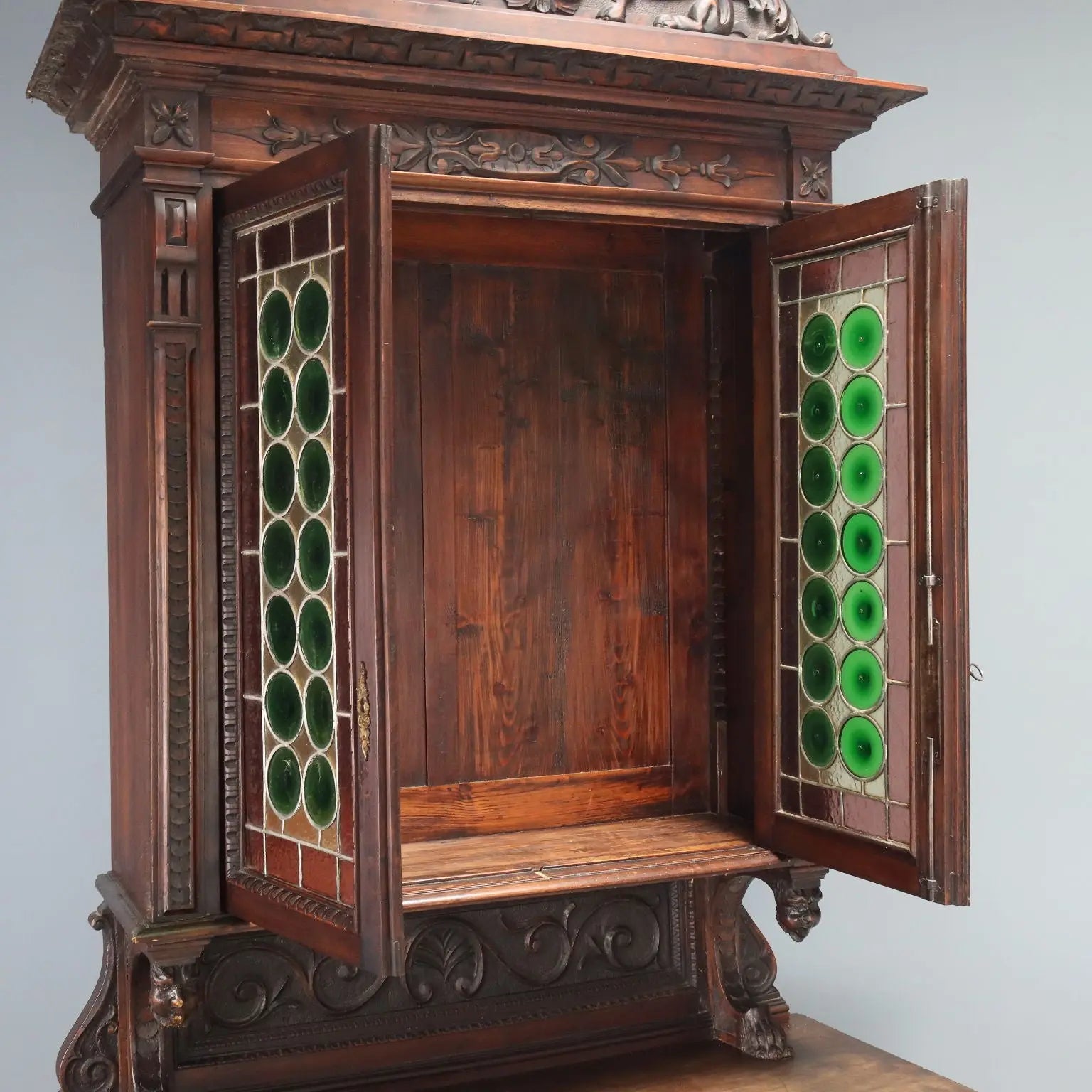 Antique Cupboard Neo-Renaissance Walnut Italy XIX Century
