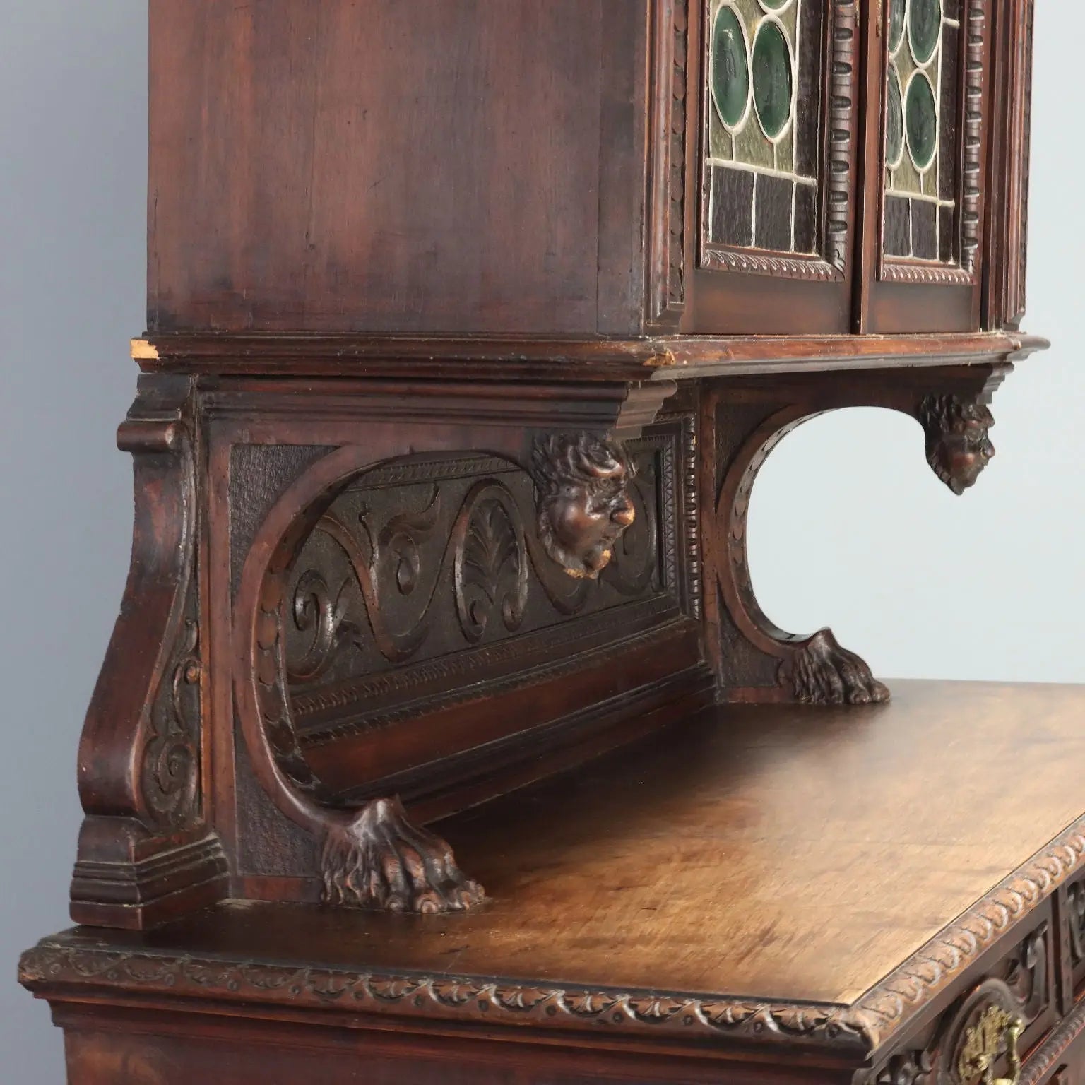 Antique Cupboard Neo-Renaissance Walnut Italy XIX Century