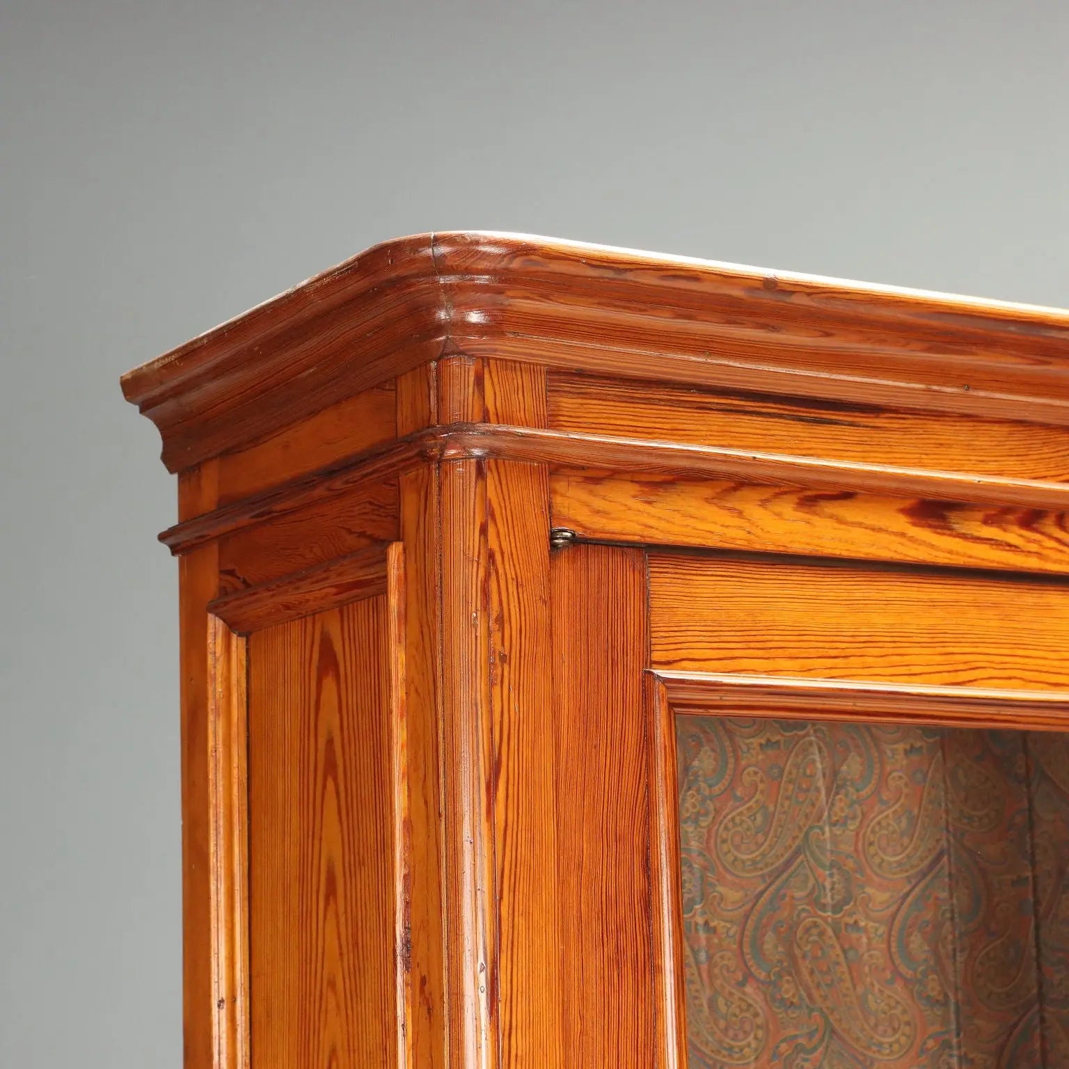 Antique Cupboard Larch Wood Italy Late XIX Century