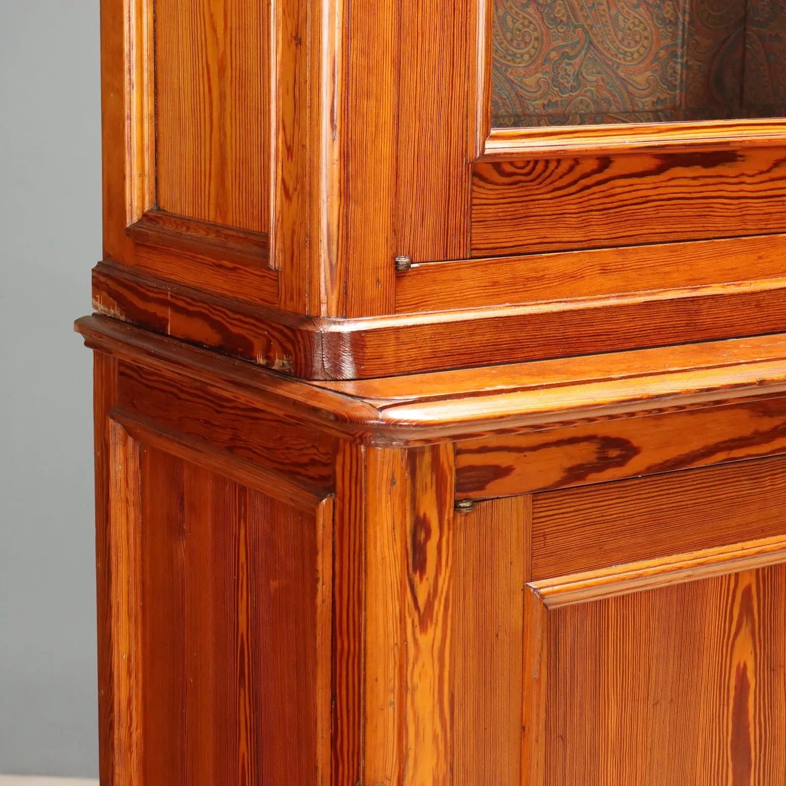 Antique Cupboard Larch Wood Italy Late XIX Century