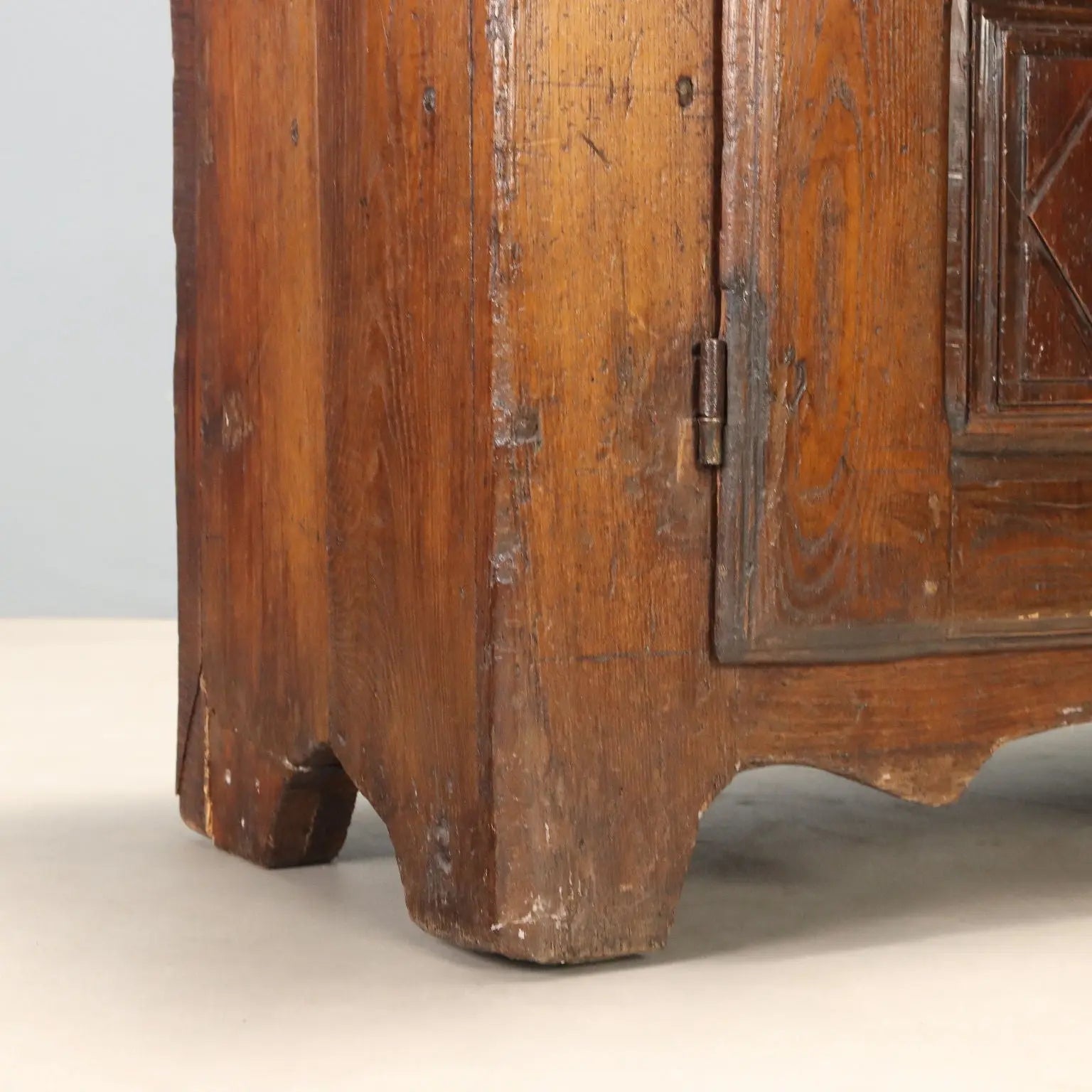 Antique Cupboard Chestnut Iron Italy XVII Century