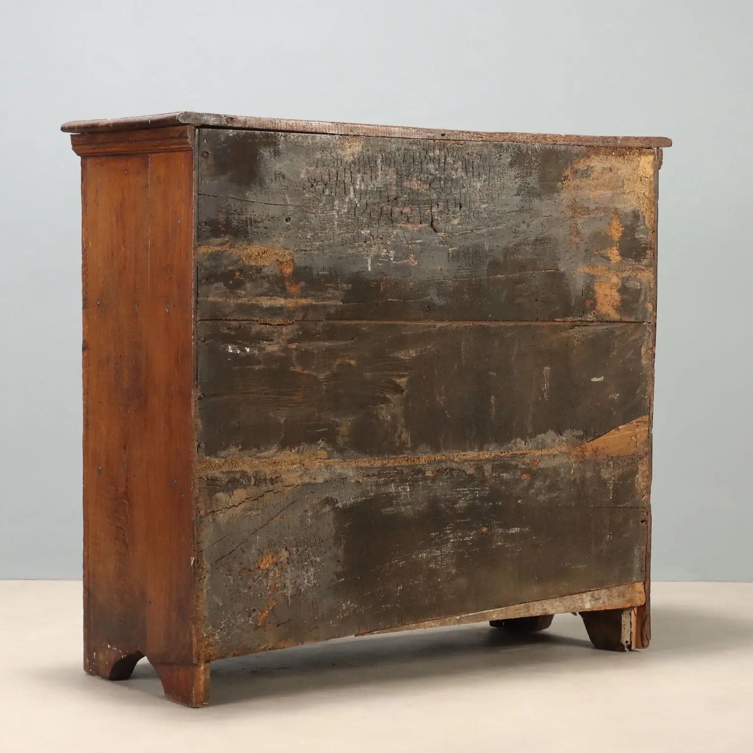 Antique Cupboard Chestnut Iron Italy XVII Century