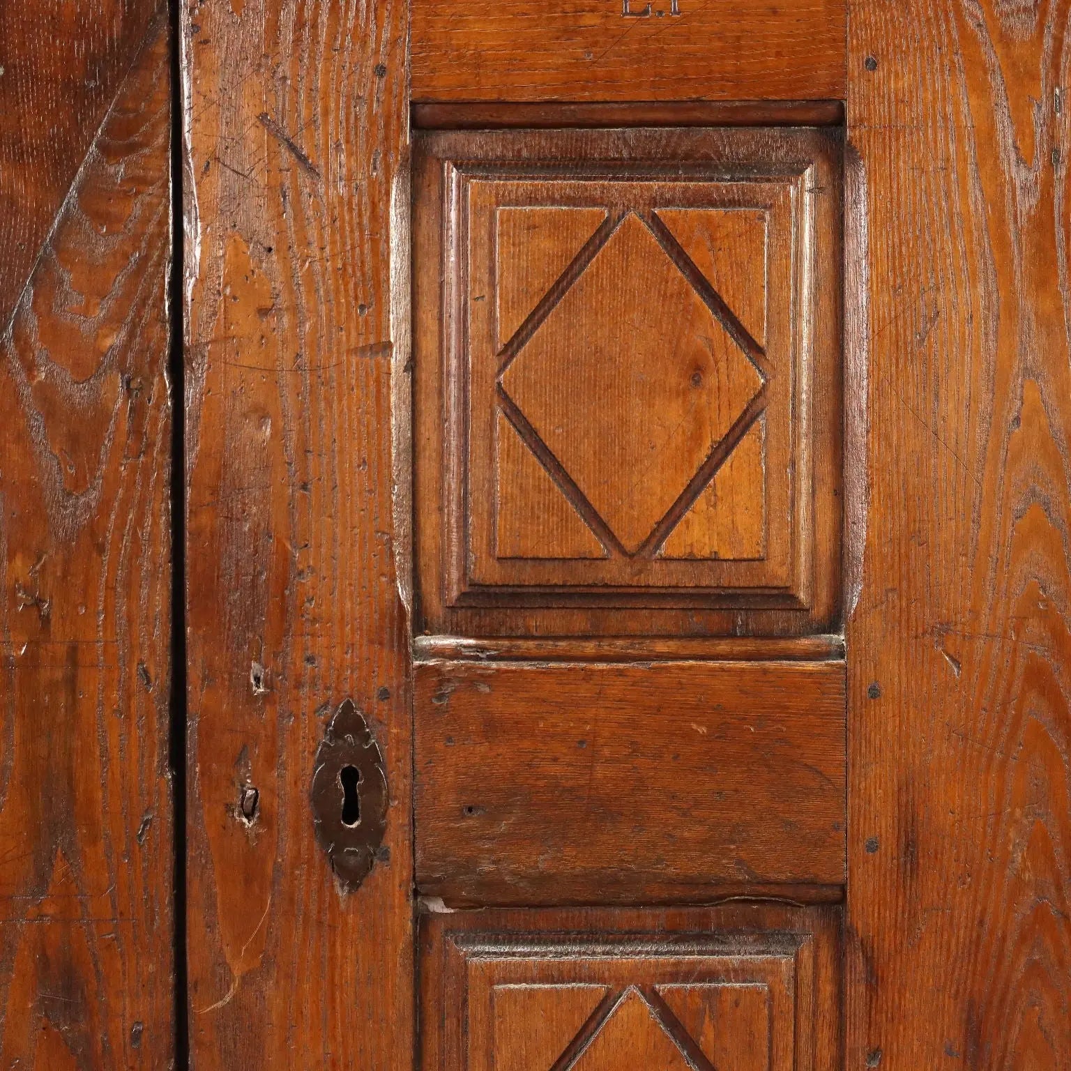 Antique Cupboard Chestnut Iron Italy XVII Century
