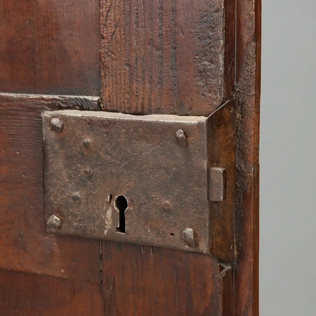 Antique Cupboard Chestnut Iron Italy XVII Century