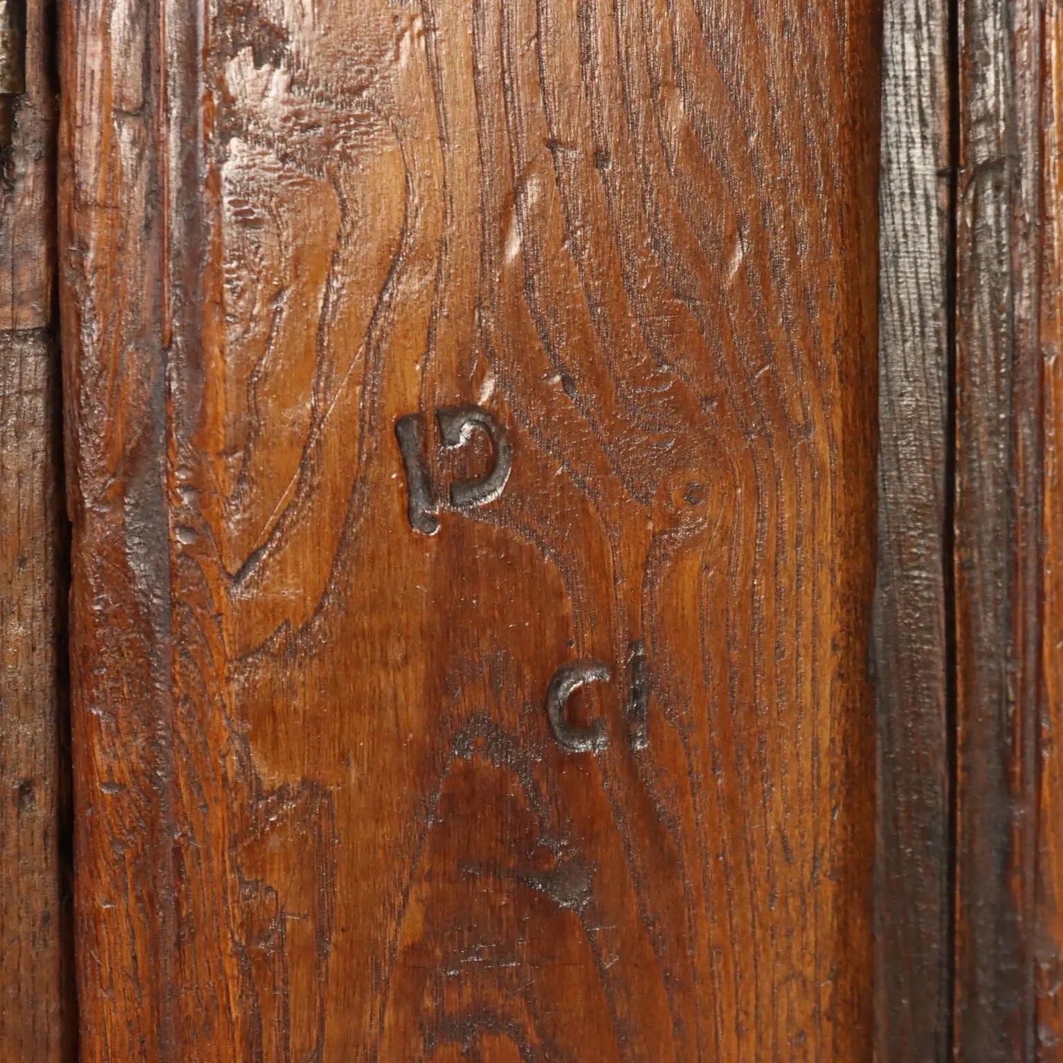 Antique Cupboard Chestnut Iron Italy XVII Century