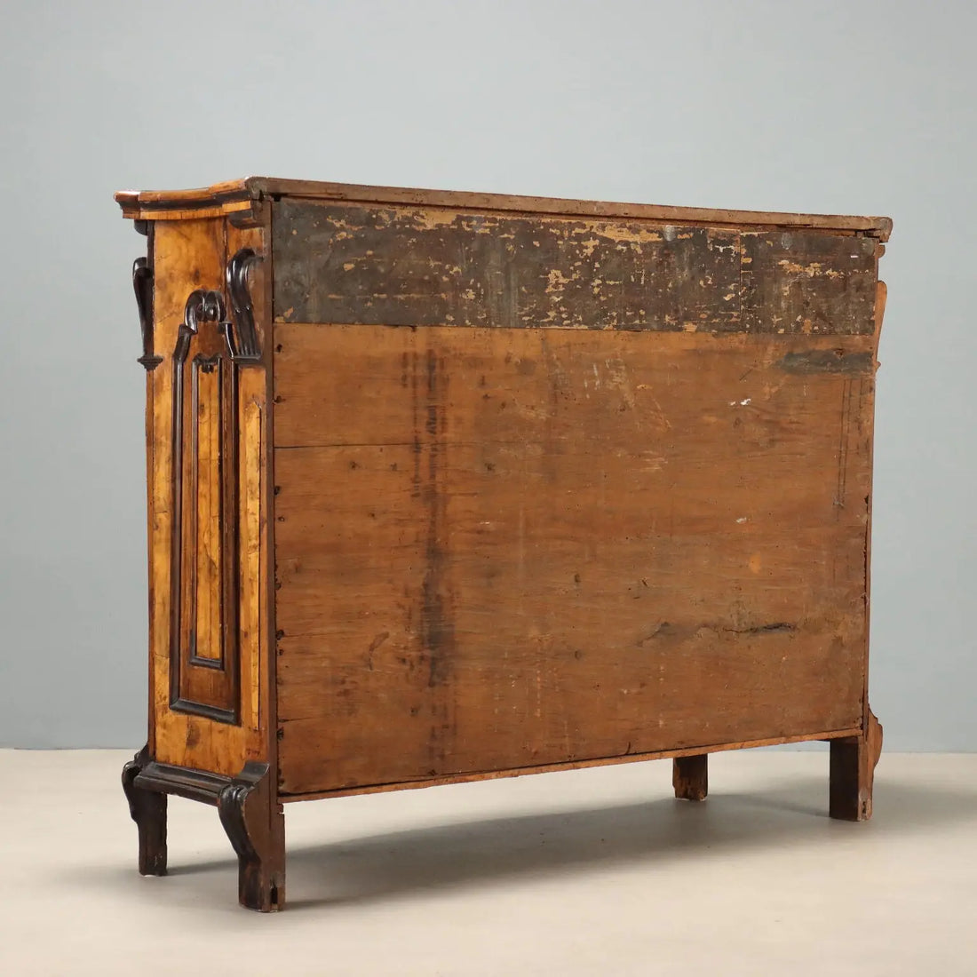 Antique Baroque Cupboard Walnut Fir Italy XVIII Century