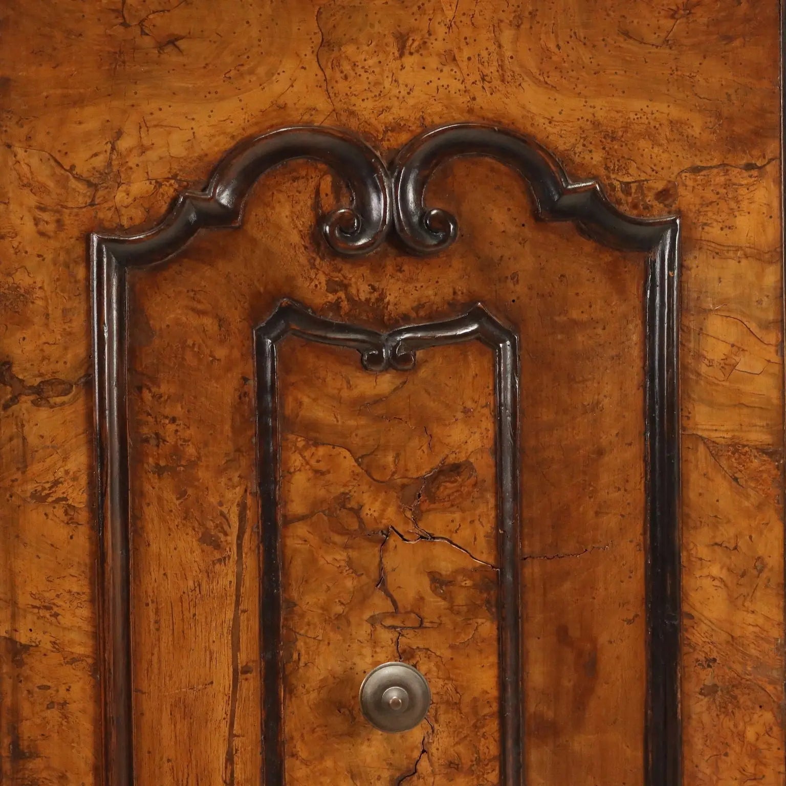 Antique Baroque Cupboard Walnut Fir Italy XVIII Century