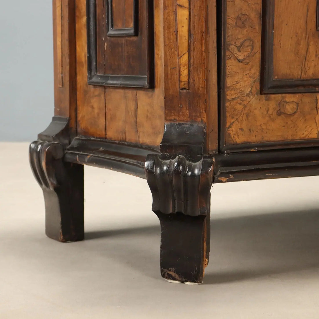 Antique Baroque Cupboard Walnut Fir Italy XVIII Century