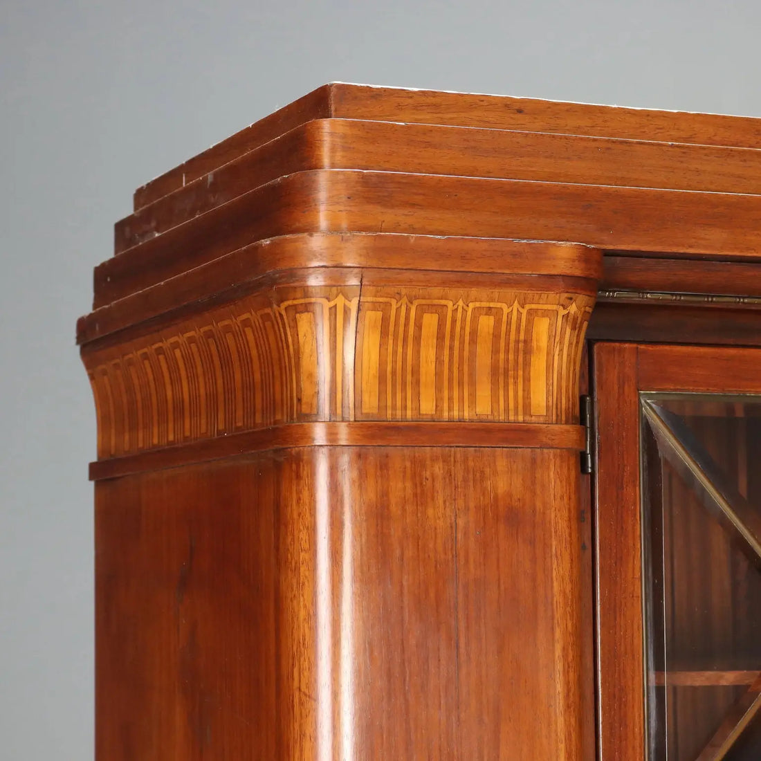 Mahogany Sideboard with Marble and Inlays - Italy 1900